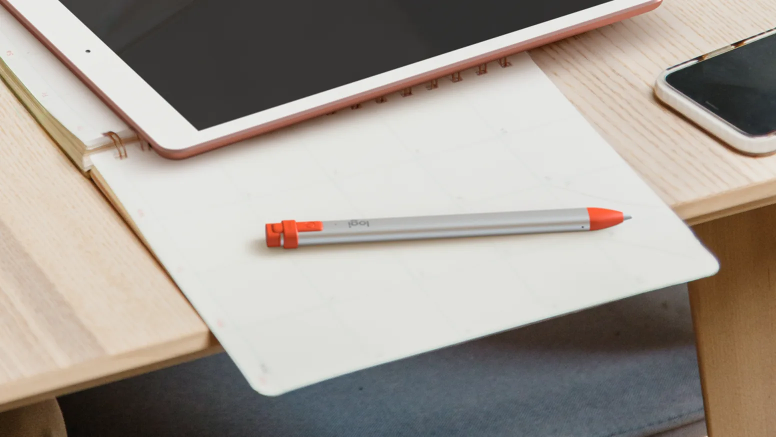 Logitech Crayon 2018 ~ 2026 年間的 iPad (不含 mini 7) iPad 多功能數位筆( 教育版 ), 橘