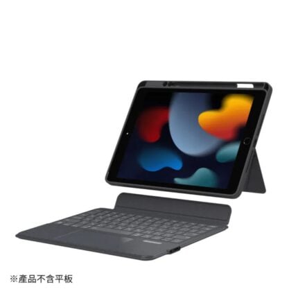 eiP Magnetix 2 含觸控板 iPad 10.2 吋 (第 7 代，2019) 可拆式鍵盤保護殼 - 繁體, 黑