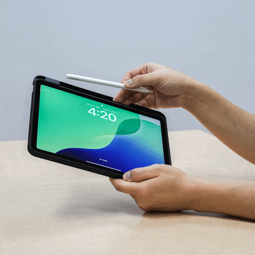 MLTIX 可直立多角度 iPad Pro 11 吋 (第 5 代,2024,M4) 含筆槽可拆式鍵盤保護殼 - 繁體, 白