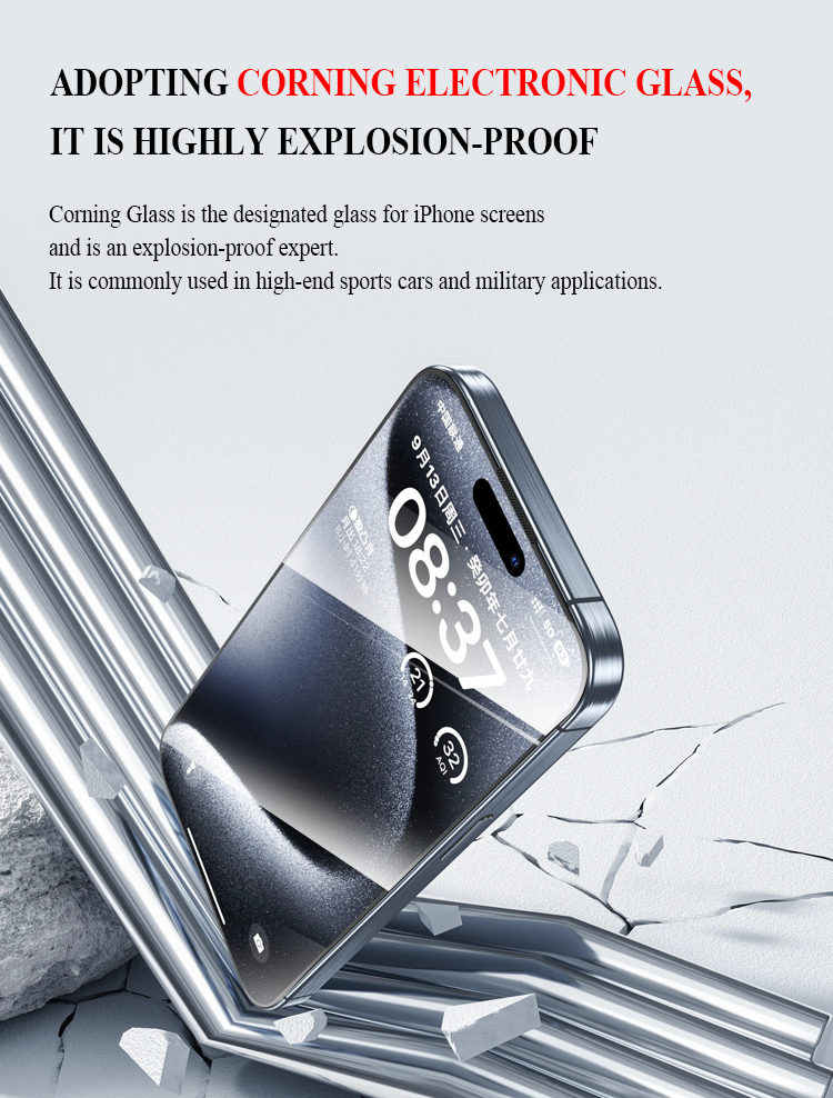 MLTIX 防窺玻璃 iPhone 16 Plus (6.7 吋,2024) 玻璃保護膜含貼膜神器 - 一片裝