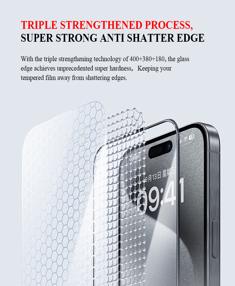 MLTIX 防窺玻璃 iPhone 16 Plus (6.7 吋,2024) 玻璃保護膜含貼膜神器 - 一片裝