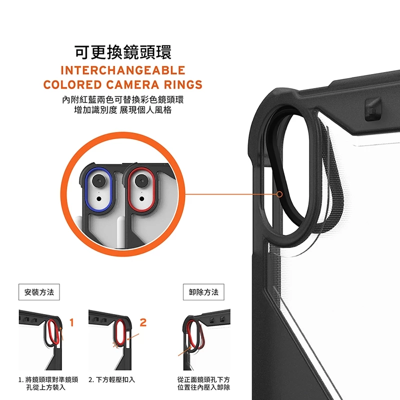 UAG LT全透 軍規防摔 iPad Air 10.9 吋 (第 4 代,2020) 耐衝擊保護殼, 黑