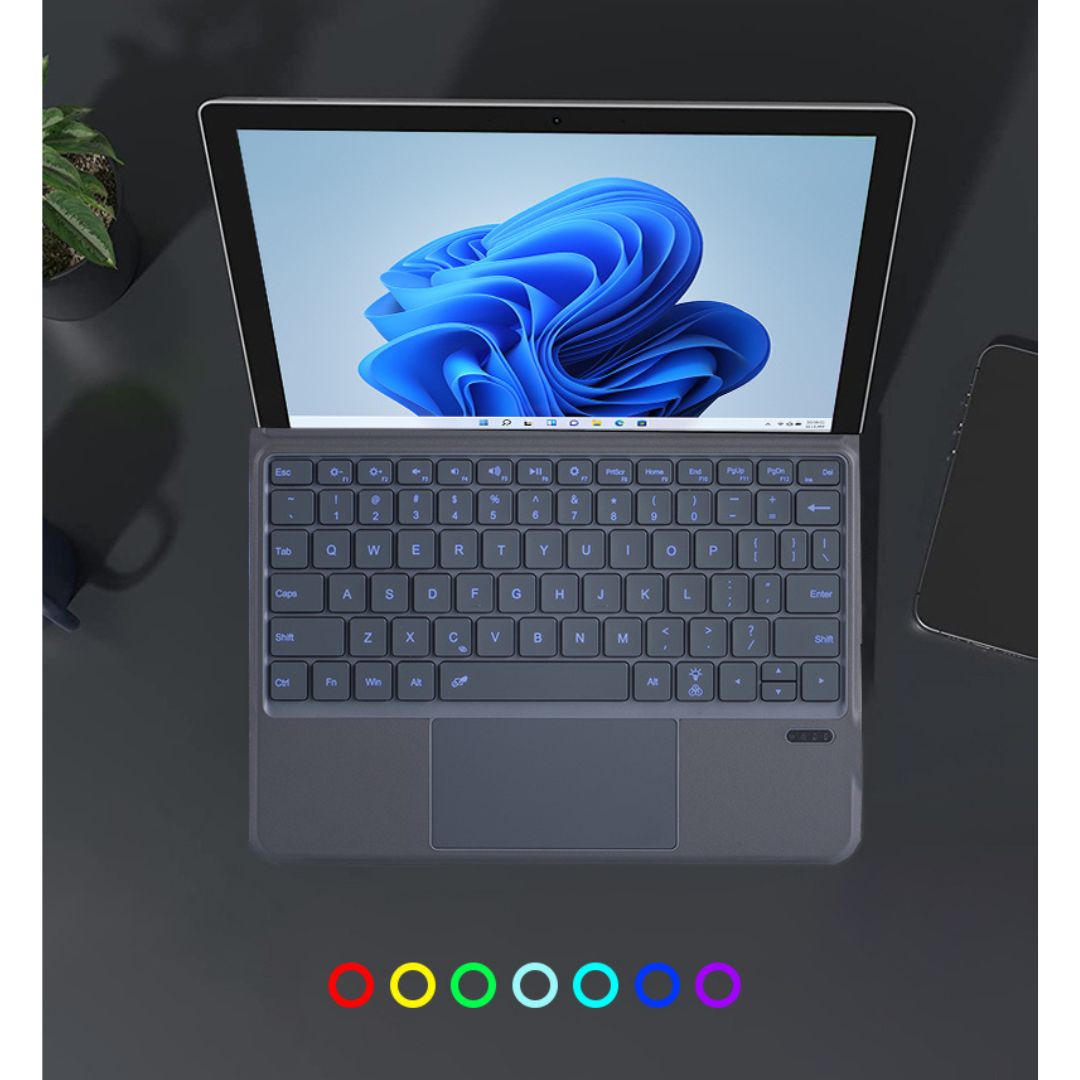 MLTIX SFD 微軟 Surface Pro 10 (13 吋,2024) 含背光觸控板鍵盤 - 繁體, 黑灰色