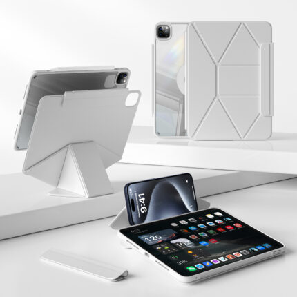 MLTIX MS3 Pro 磁吸式梯形 iPad Pro 12.9 吋 (第 6 代，2022，M2) 可拆多折法保護殼, 灰
