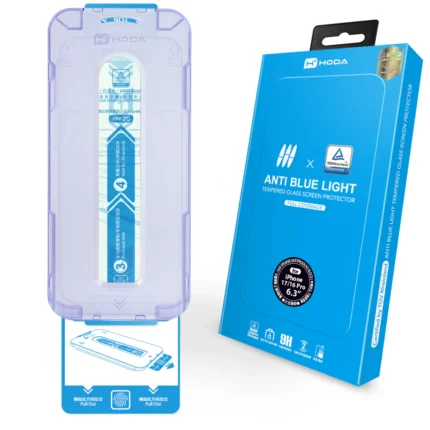 hoda 德國萊因TÜV RPF20認證 抗藍光 iPhone 17 (6.3 吋，2025) 玻璃保護貼 - 附無塵太空艙貼膜神器