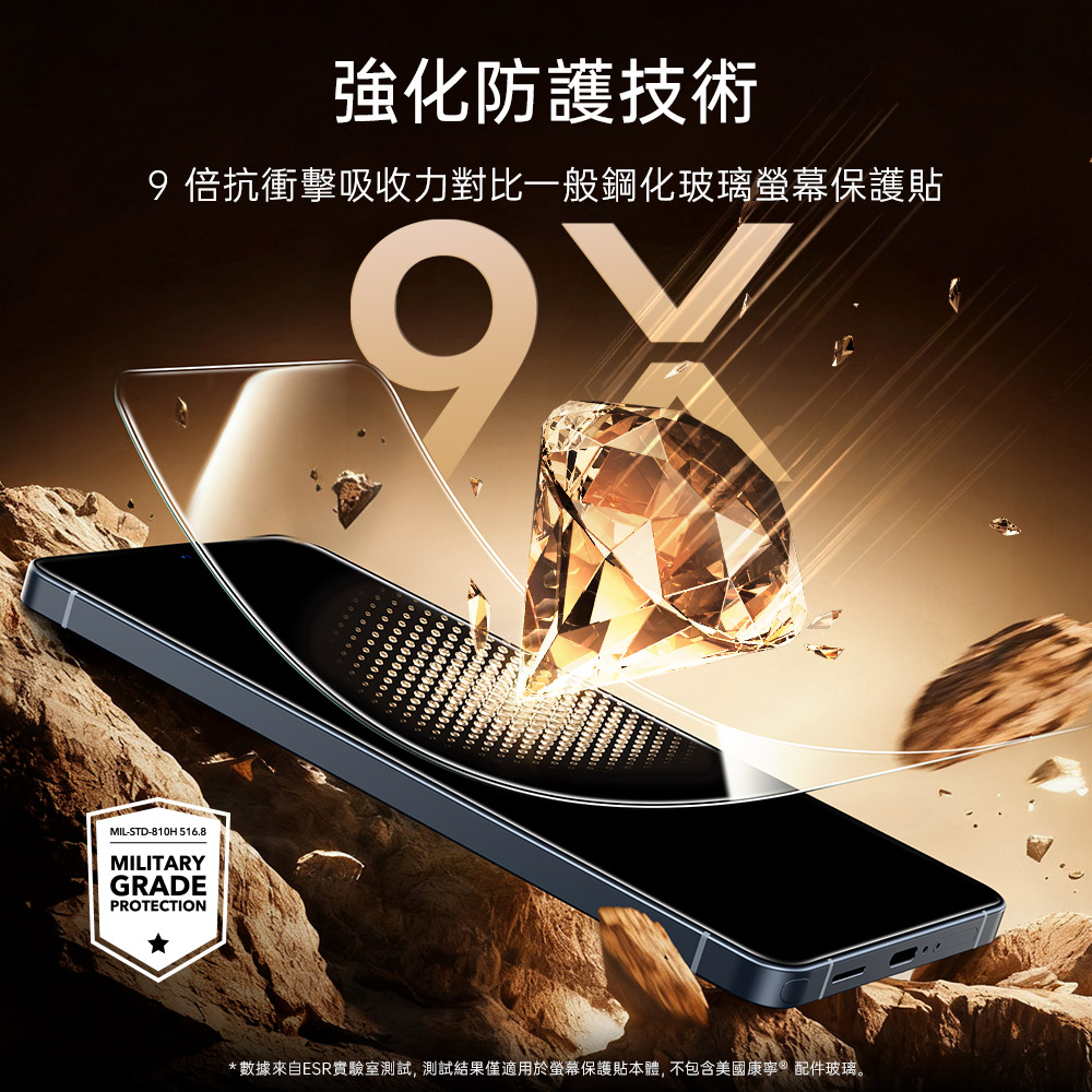 ESR 康寧高清 Galaxy S26 Ultra (6.9 吋,2026) 手機螢幕保護貼 - 贈除塵秒貼書本盒