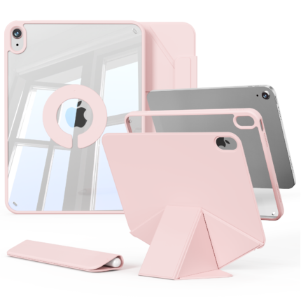 MLTIX MS3 Pro 磁吸式梯形 iPad Air 11 吋 (第 8 代，2026，M4) 可拆多折法保護殼, 粉色