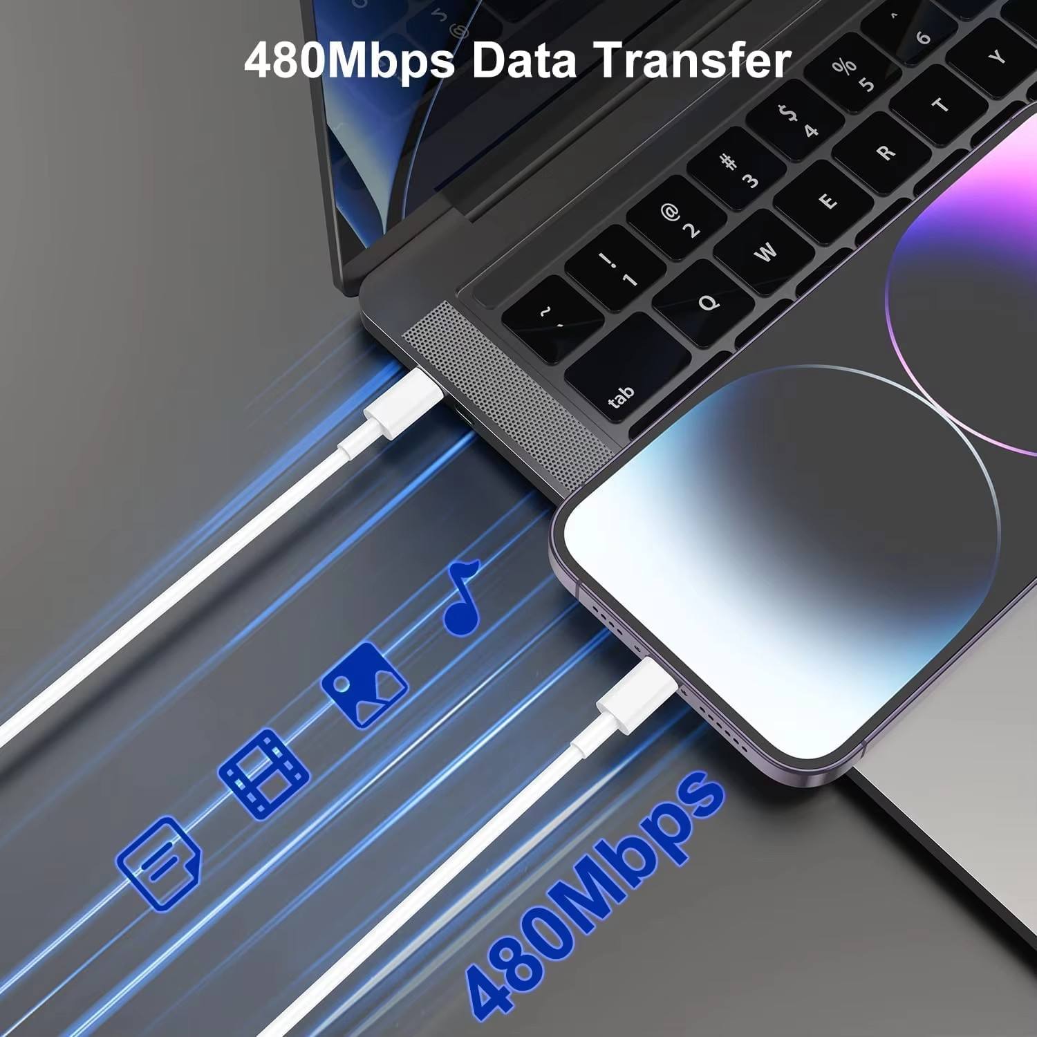 MLTIX USB-A to Lightning 手機 / 平板 2A 傳輸充電線 - 100cm