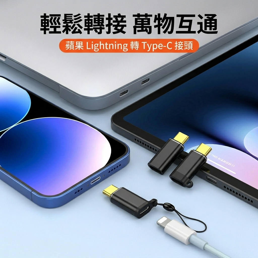 MLTIX Lightning 轉 USB-C 手機 / 平板 60W 充電傳輸轉接頭