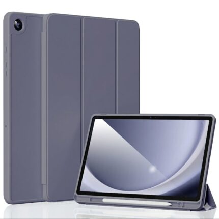 MLTIX 掀蓋磁吸 三折 Galaxy Tab A11+ (11 吋，2025) 素色含筆槽保護殼, 阿拉斯加藍