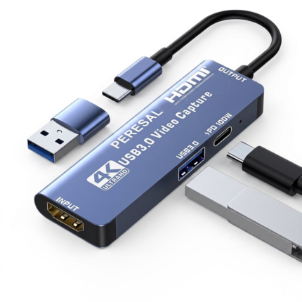 MLTIX 三合一 Hub Type-C 100W PD 快充 USB 3.0 擴充 手機 / 平板 / 筆電 Switch PS5 Xbox 相機 遊戲錄影 視訊會議  影音擷取轉接頭