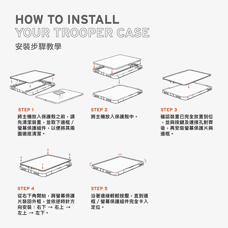 UAG 耐衝擊 Trooper 雙件式 iPad 11 吋 (第 11 代,2025,A16) 軍規防摔保護殼, 透明