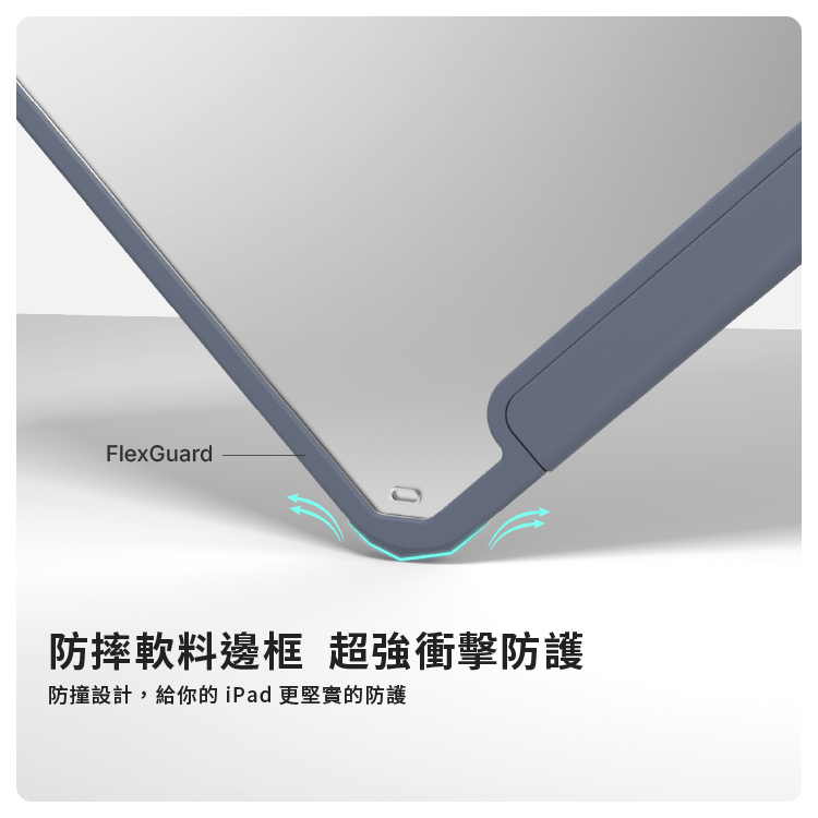 JTLEGEND Youth Transformer iPad Pro 12.9 吋 (第 3 代,2018) 含筆槽可拆面蓋防摔保護殼, 曜黑