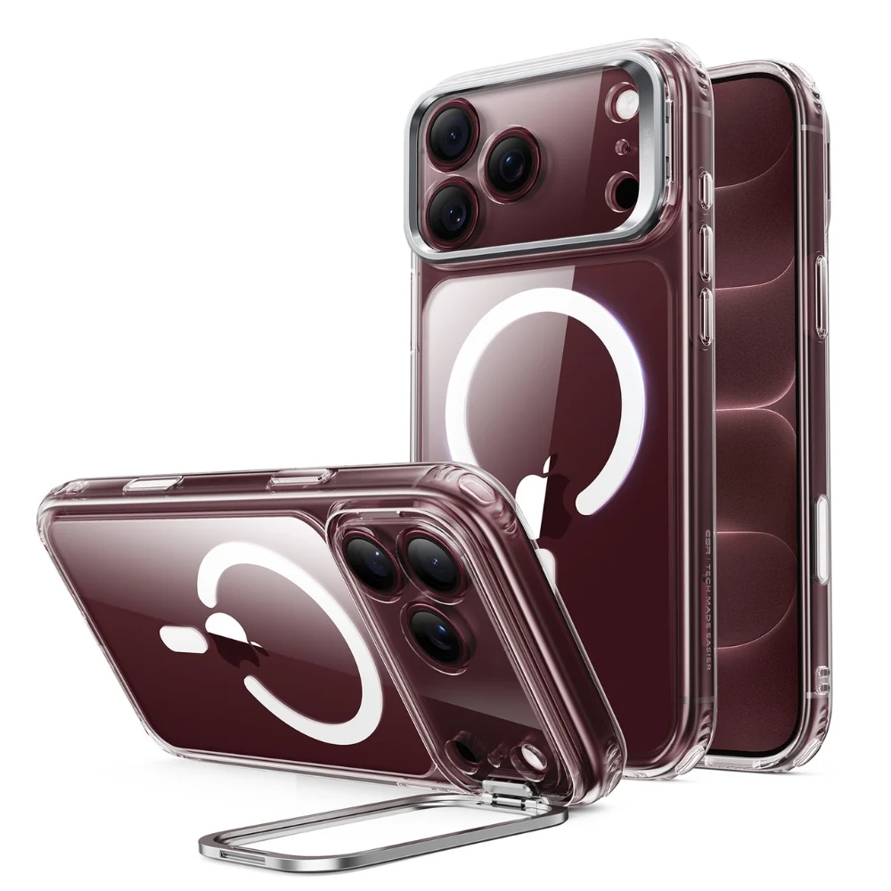 2_7d304770-d630-401b-b5b5-cb1d15e9bfc4 ESR 億色 磁吸巧匯系列 iPhone 18 Pro Max (6.9 吋,2026) 鏡頭支架手機保護殼 ( 按鍵款 ), 透白:圖片 1