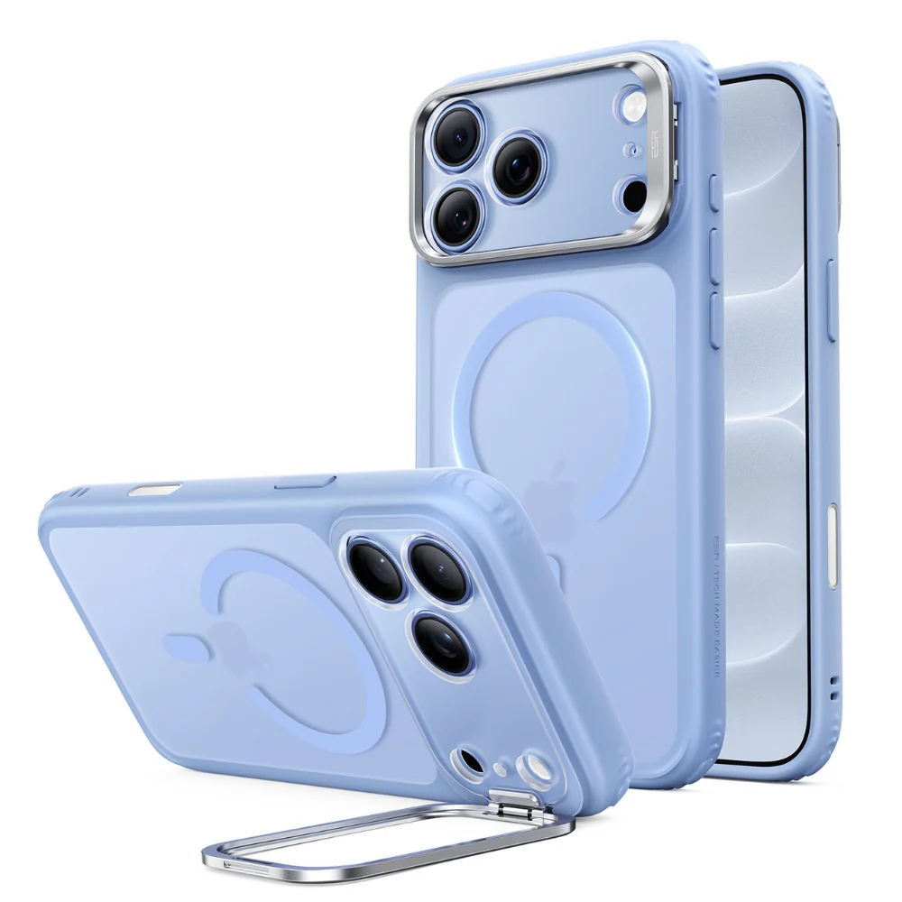 3_8bcbd746-75e3-482e-b7ab-3f3094489a6a ESR 億色 磁吸巧匯系列 iPhone 18 Pro Max (6.9 吋,2026) 鏡頭支架手機保護殼 ( 按鍵款 ), 淺藍半透藍:圖片 1